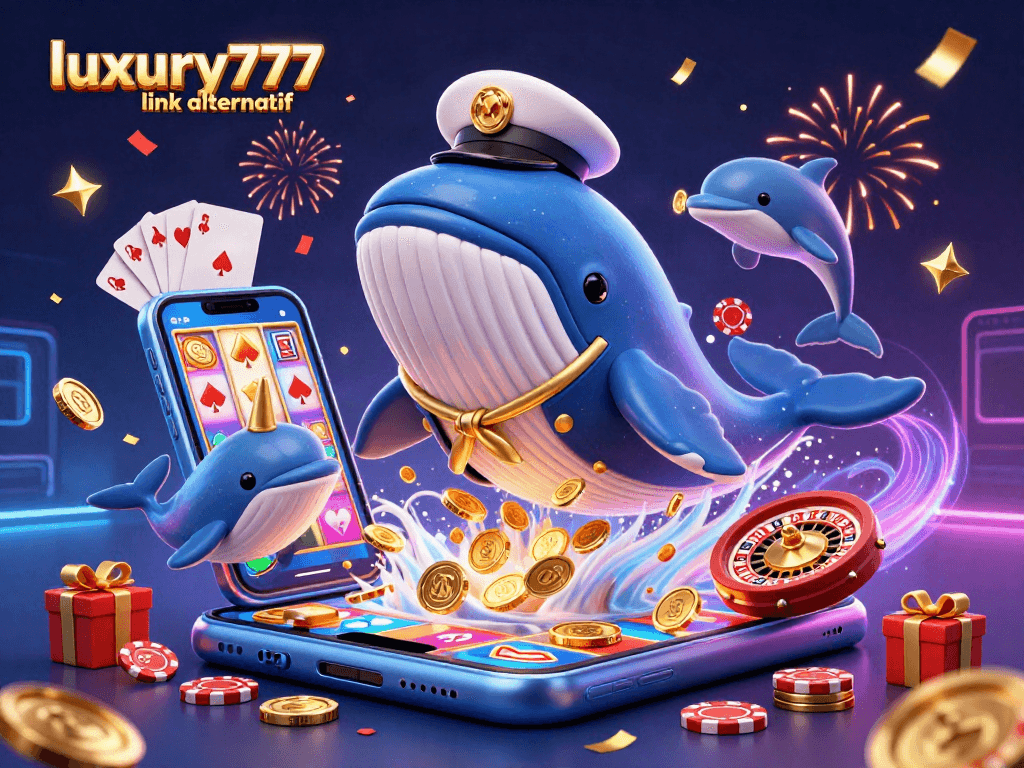 Menggoda sambil bermain di luxury777 link alternatif dengan ikan paus dan lumba-lumba beraksi di lautan koin.