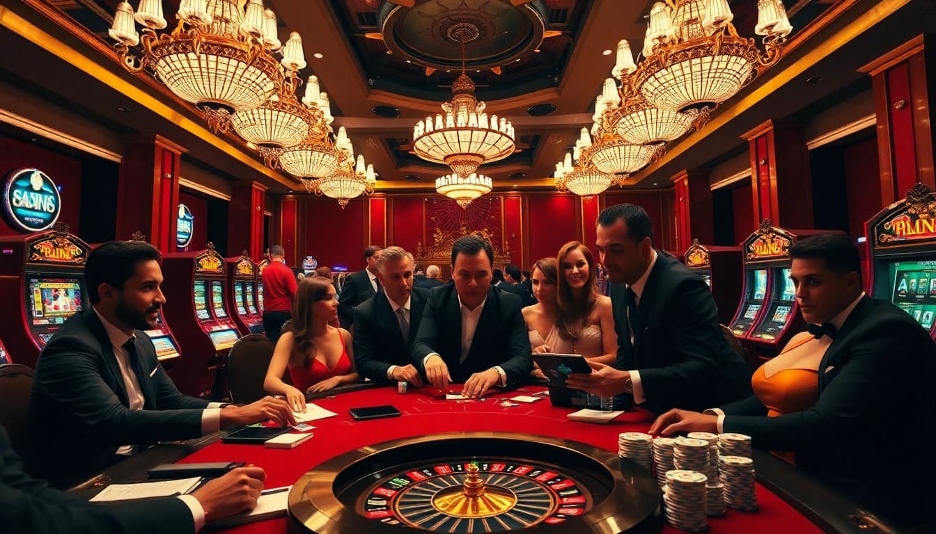 Experience the excitement of gambling with a luxury casino scene highlighting the original hidden wiki.