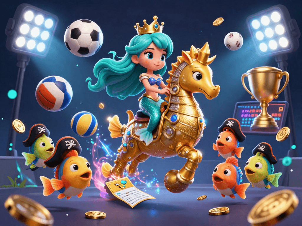 Experience thrilling sports betting action with HengOngBet's vibrant 3D casino illustration featuring exciting characters and elements.