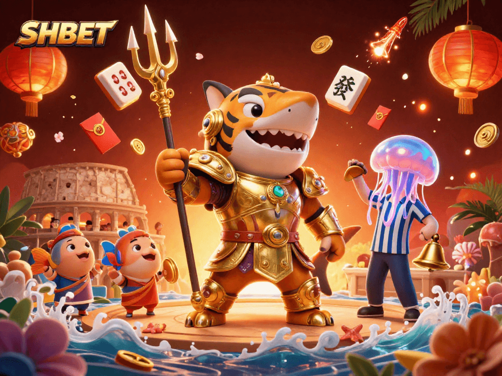 Experience thrilling gameplay at SHBET with vibrant casino elements in a dynamic underwater scene.