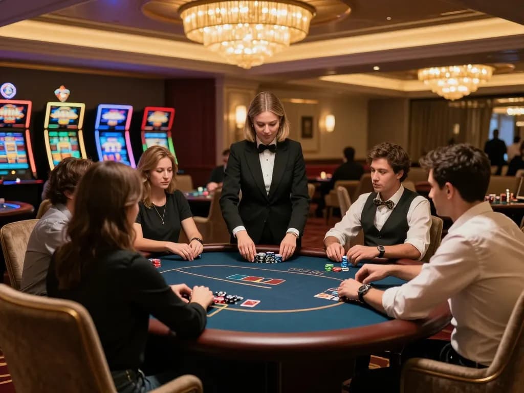 Aman788 players engaging in high-stakes poker at an elegant casino VIP area