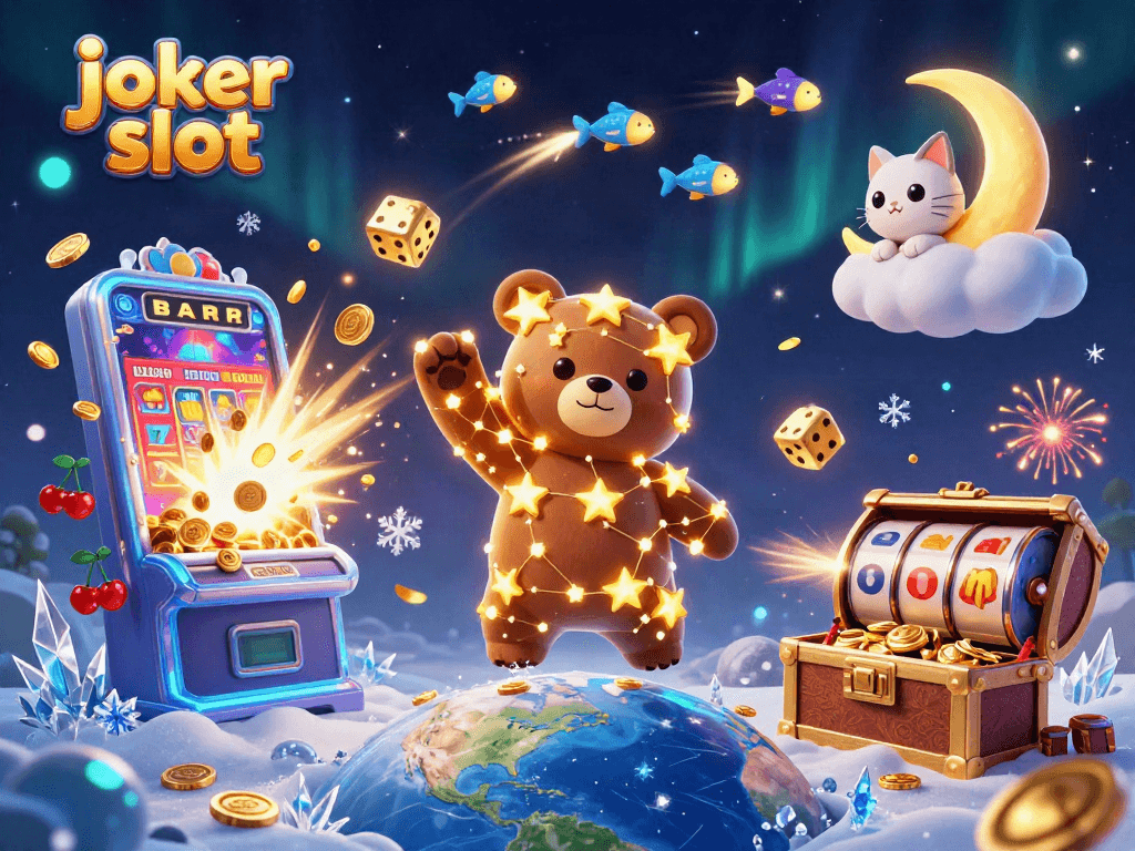 Menangkan jackpot di joker slot dengan ilustrasi animasi kasino penuh aksi.
