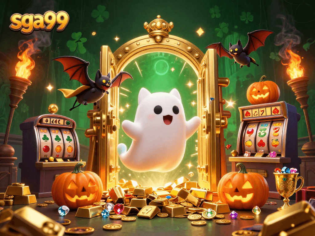 Engage with dynamic SGA99 casino adventure featuring ghost cat and treasures.