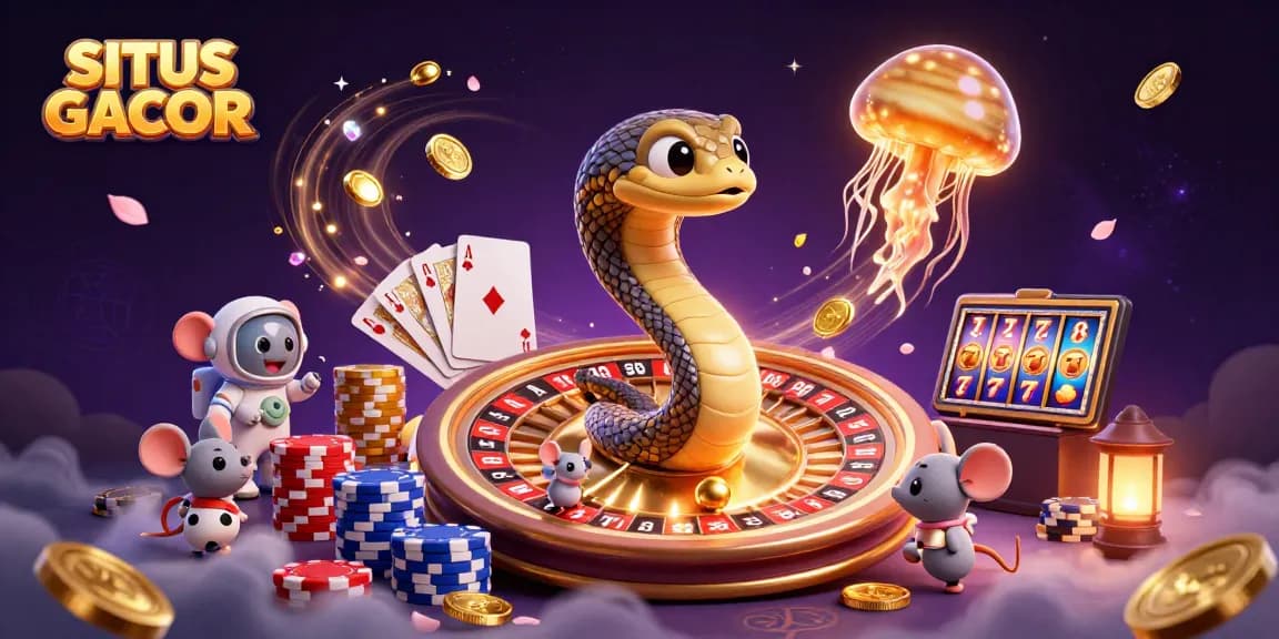 Experience the thrill of SITUS GACOR as astronaut mice play risky bets around a cosmic roulette!
