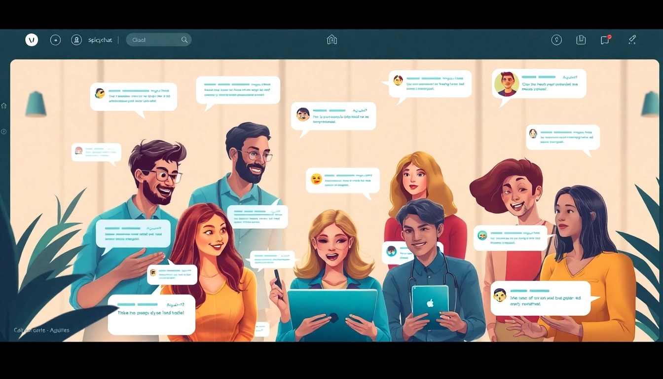 Engaging spicychat interface showcasing diverse characters and AI interactions.