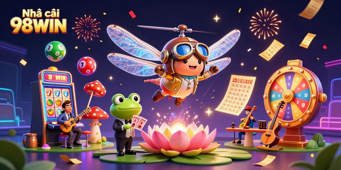Experience excitement at Nhà cái 98WIN with vibrant casino games and lottery action.