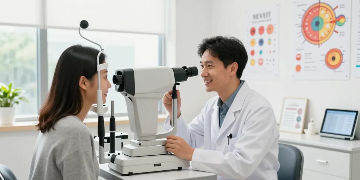 Detailed eye examination at SNU Eye Clinic, showcasing advanced care and technology at snuseoulglobal.com/id.