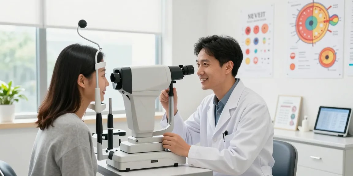 Detailed eye examination at SNU Eye Clinic, showcasing advanced care and technology at snuseoulglobal.com/id.