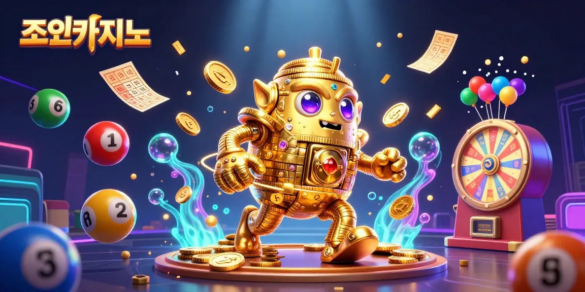 Experience thrilling wins with 조이카지노's ultra-detailed casino scenes filled with colorful gaming elements.