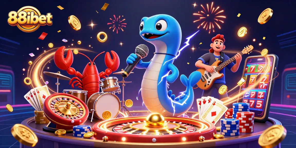Engage with immersive gaming action through 88ibet, featuring an electric eel DJ, lobster drummer, and seahorse guitarist.