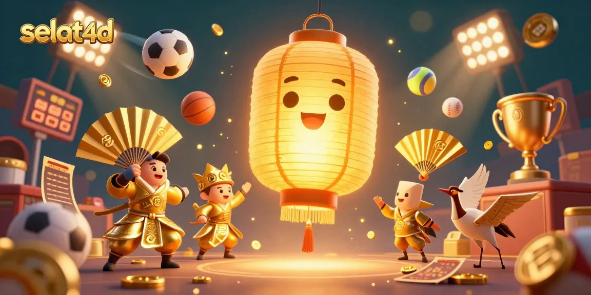 Experience selat4d's vibrant casino atmosphere with a golden lantern spirit and dynamic sports elements.