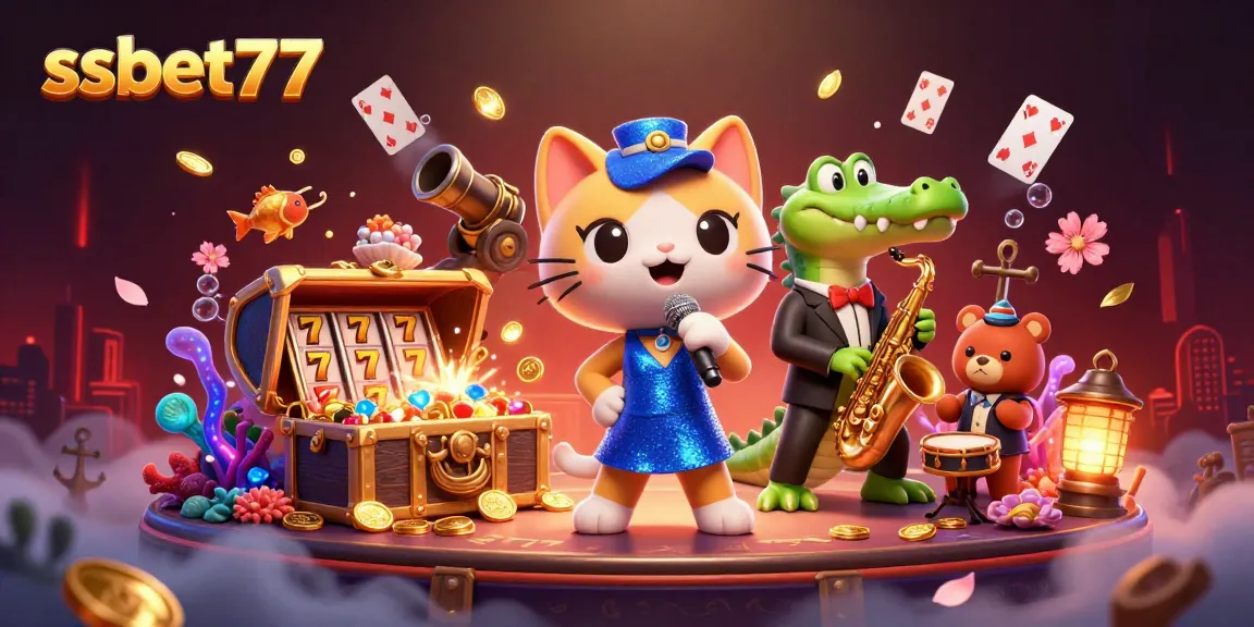 Experience the thrill of gaming at ssbet77 with playful characters and extravagant casino elements.