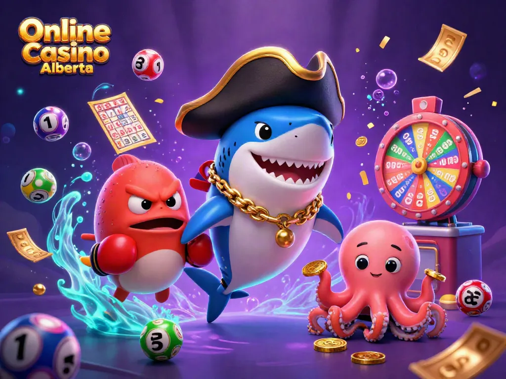 Engage with thrilling experiences at Online Casino Alberta featuring dynamic cartoon characters.