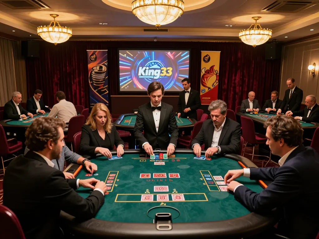 Players experiencing thrilling moments at king33 live casino with professional dealers.