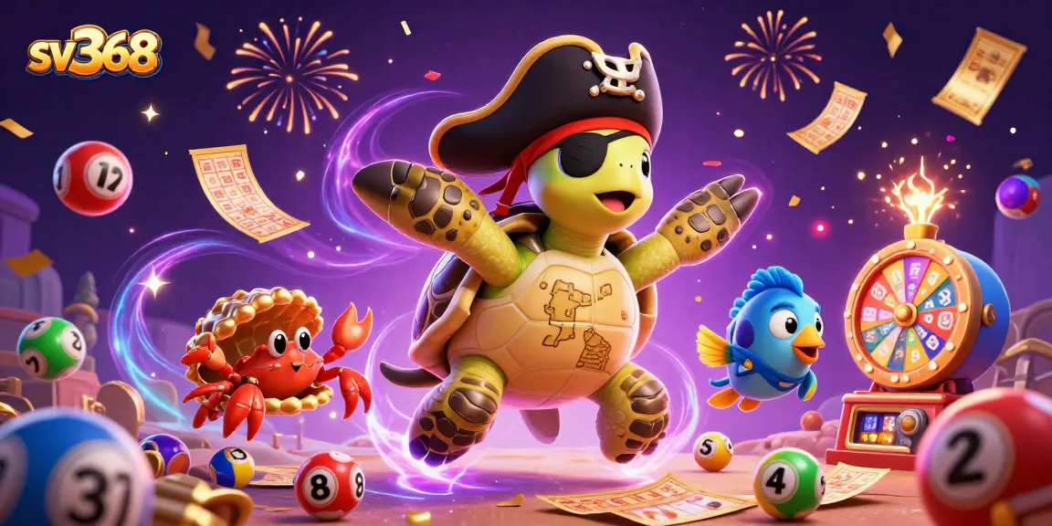 Celebrate wins with sv368 in a dynamic casino scene featuring colorful lottery elements.