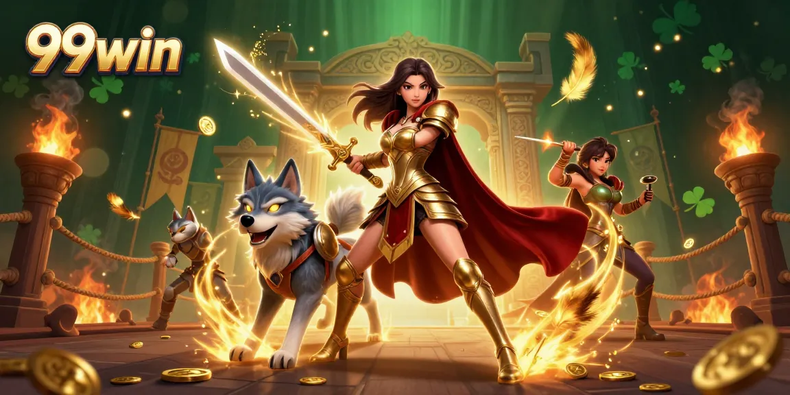 Engage in thrilling gameplay at 99win with vibrant casino scenes featuring captivating characters.