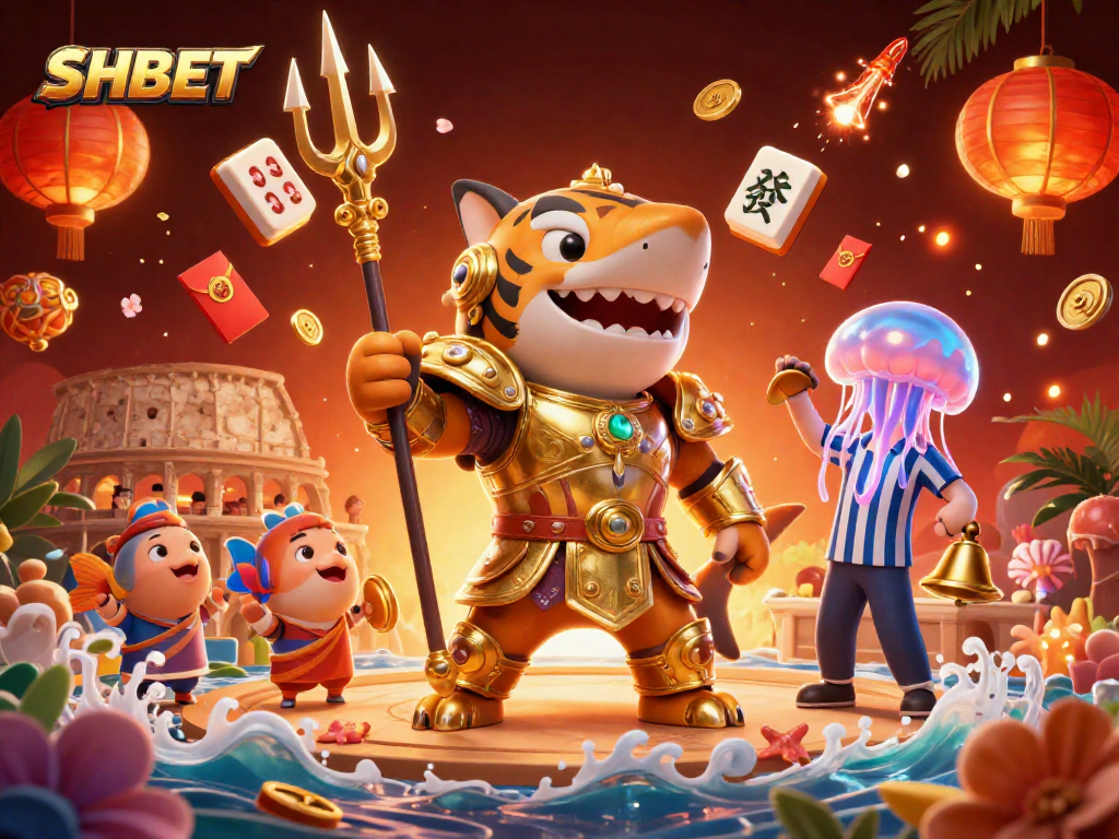 Experience thrilling gameplay at SHBET with vibrant casino elements in a dynamic underwater scene.