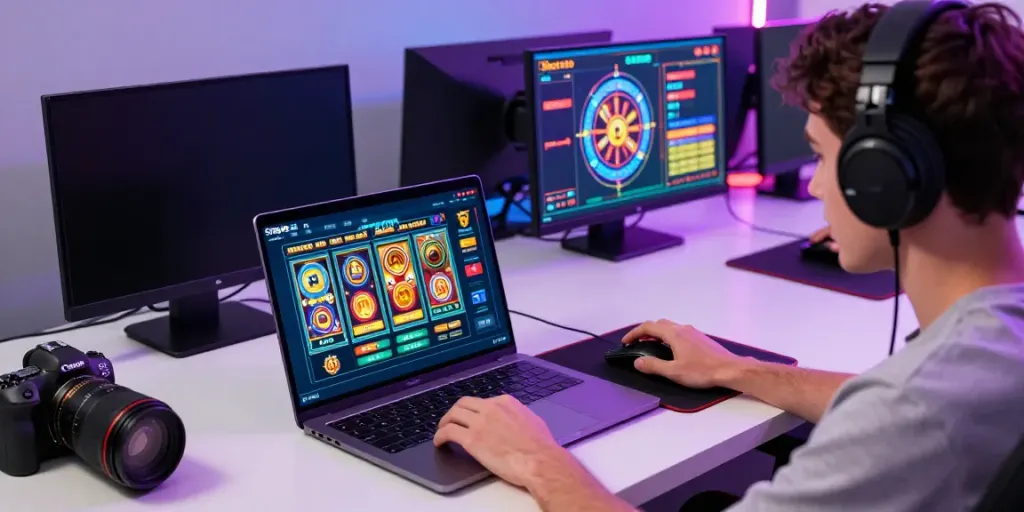 Exciting Singatoto online gaming setup with vibrant graphics and user interaction.