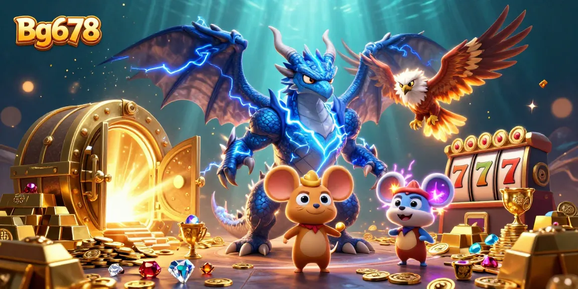 Engage with Bg678's thrilling online gaming experience through vibrant 3D illustration