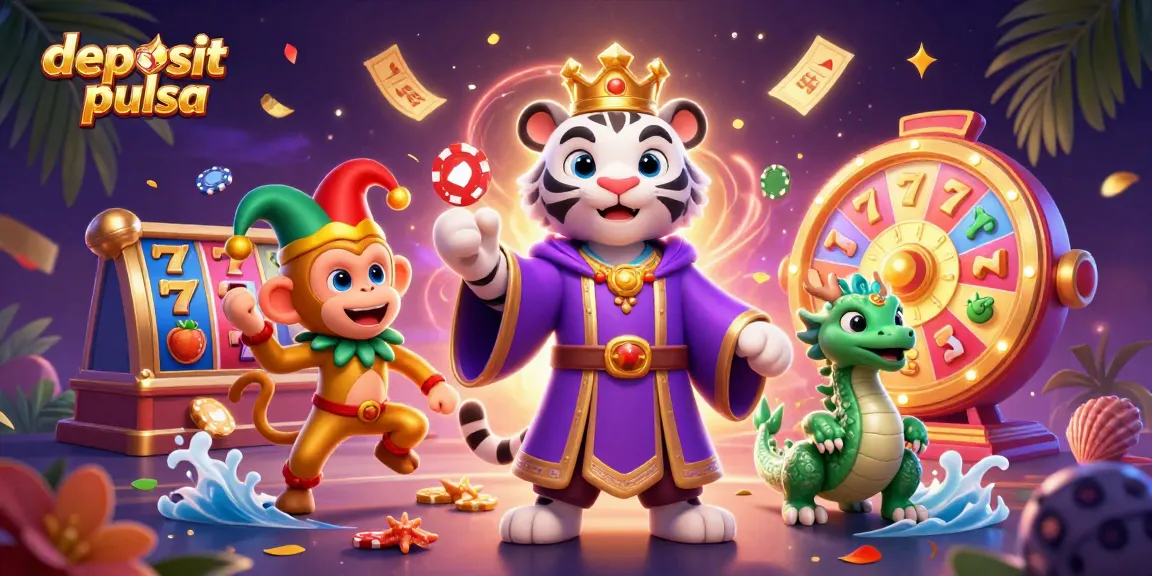 Rasakan pengalaman permainan deposit pulsa yang mendebarkan dengan gulungan slot yang berwarna-warni dan karakter yang menarik