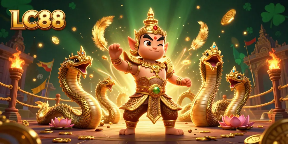 Experience thrilling gameplay at LC88 with friendly guardians and Naga companions amidst stunning visuals.