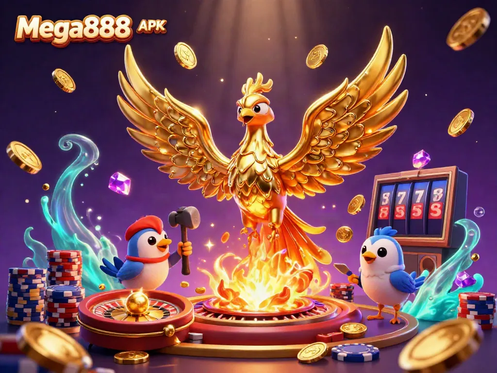 Play Mega888 APK with vibrant casino elements and stunning graphics.