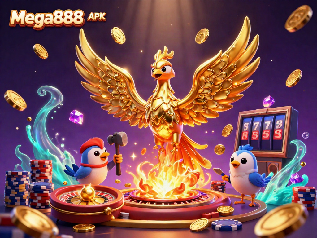 Play Mega888 APK with vibrant casino elements and stunning graphics.