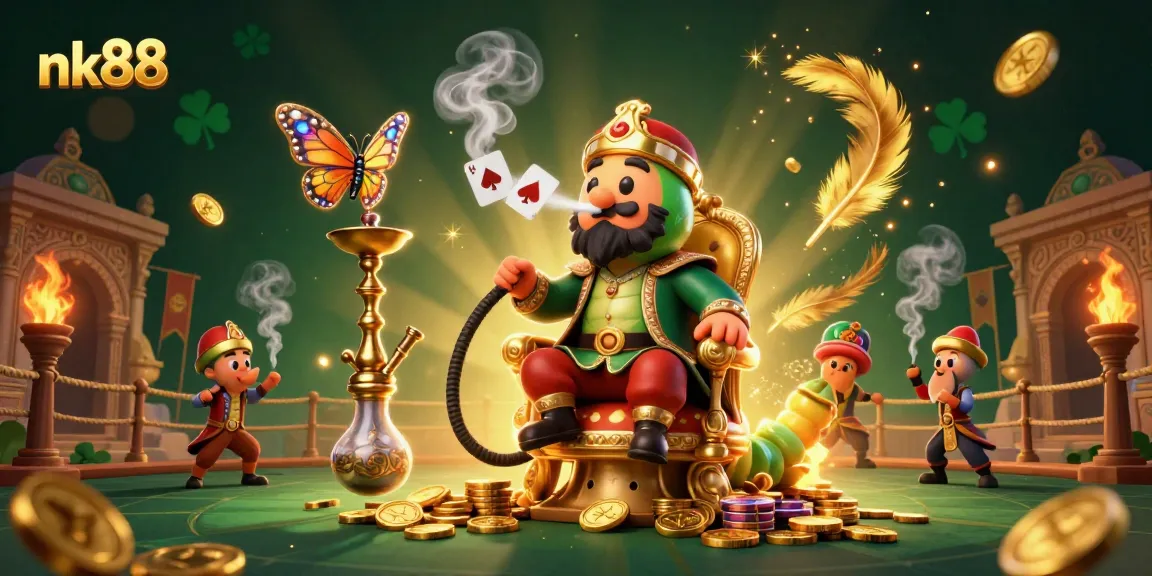 Engage with captivating nk88 games featuring a unique caterpillar character and vibrant casino elements.