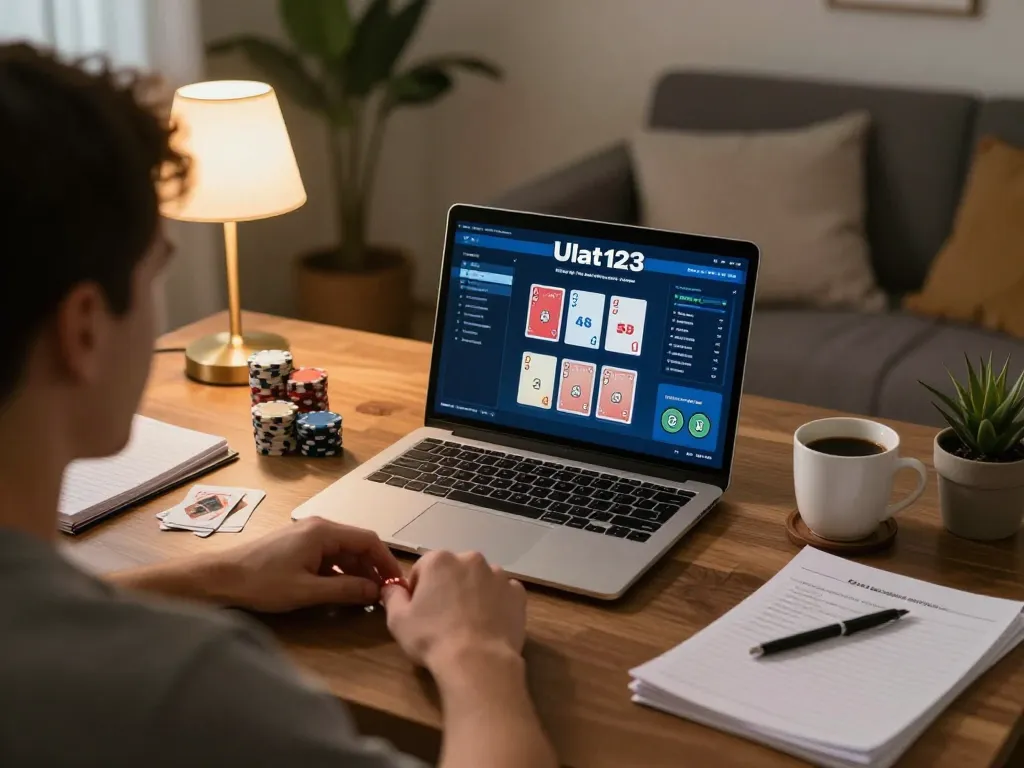 Engaging in online poker on Ulat123 with focused gameplay and strategic notes