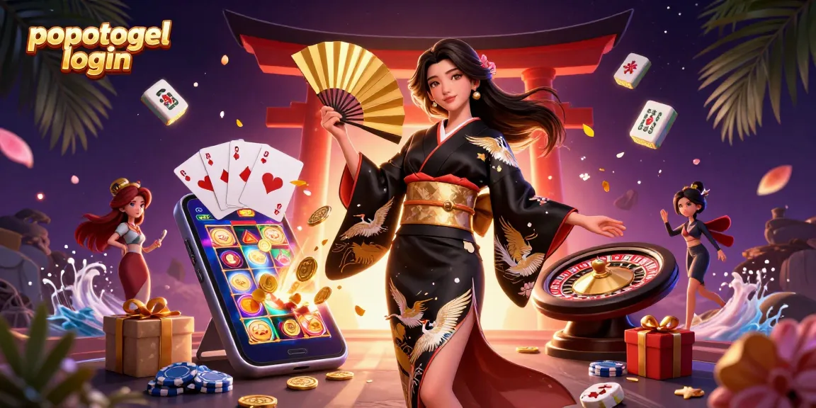 Join the fun with popotogel login, as golden coins pour in a vibrant casino scene.