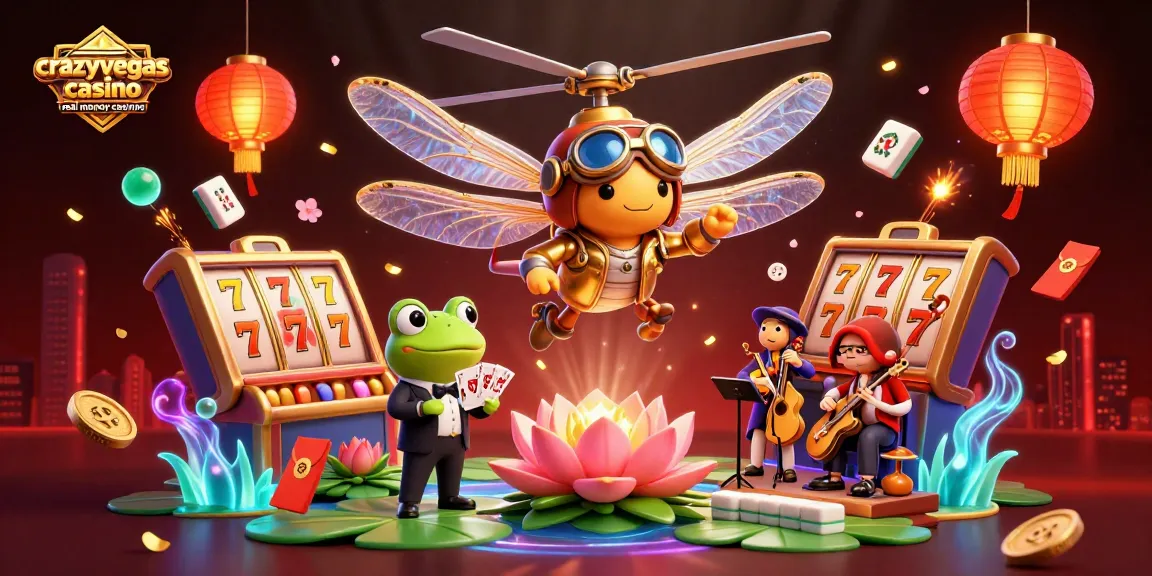 Experience thrilling gameplay at crazyvegas casino real money casinos with slot reels and vibrant characters.