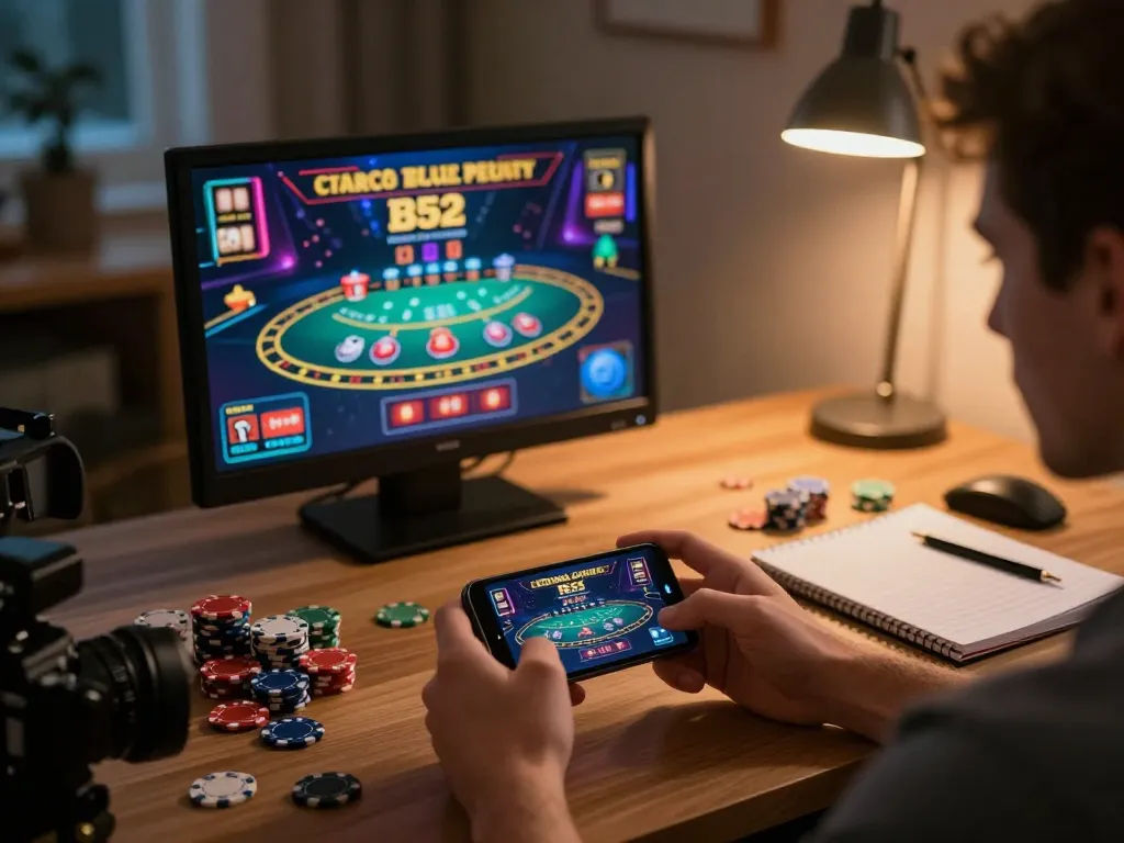 Engaging gameplay on B52 casino app for mobile gambling, featuring vibrant dealer table.