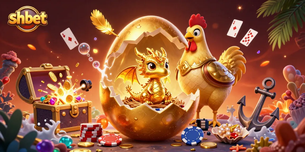Experience thrilling gameplay at shbet with golden dragons amid poker chips and treasure!