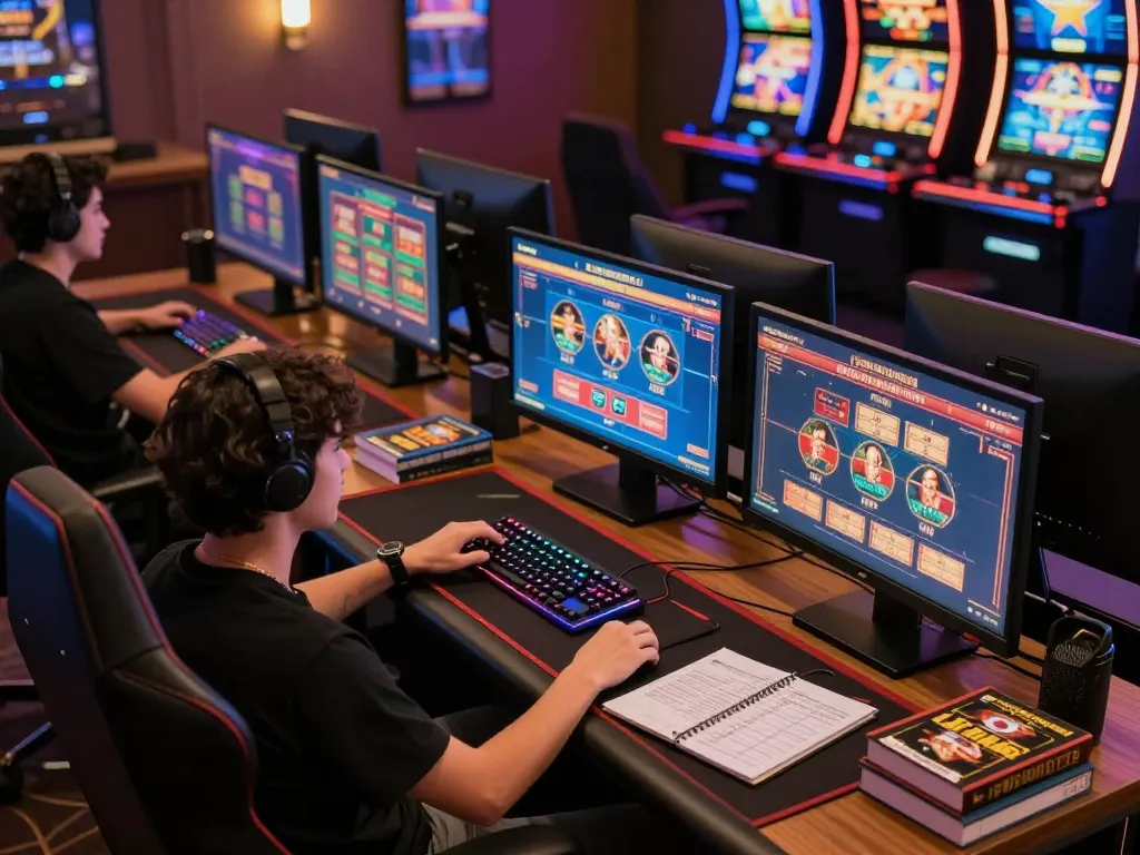 Experience winning strategies at luck88com with immersive online gambling setup featuring multiple games.