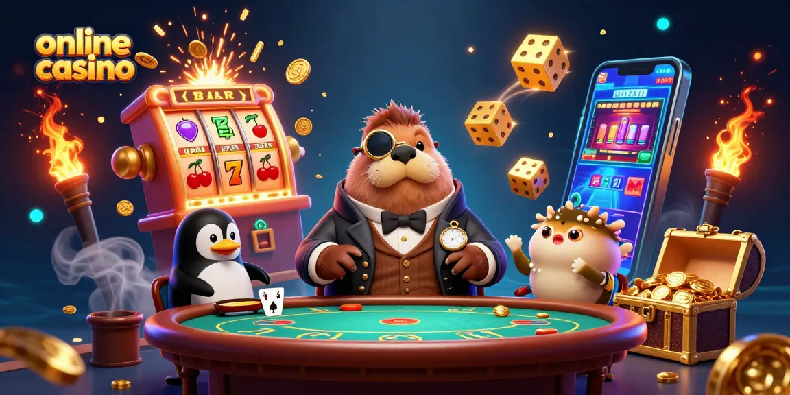 Experience the thrill of an online casino with an underwater poker scene and exciting game elements.