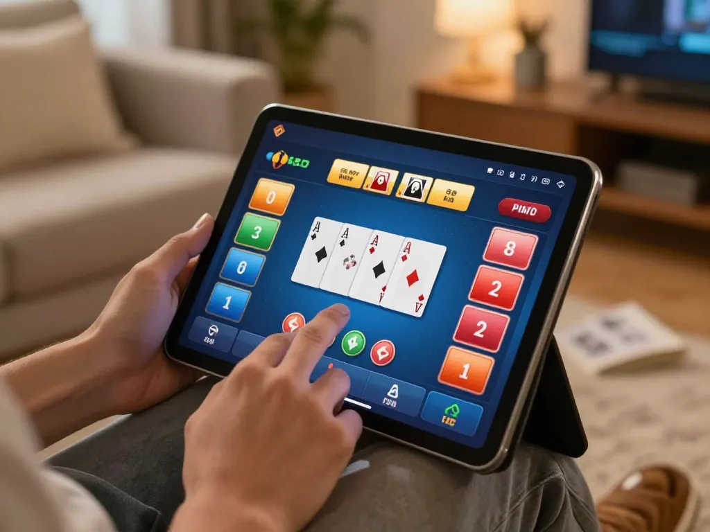 Hello88 player placing strategic bets during a thrilling online blackjack game