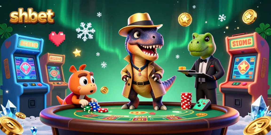 shbet offers thrilling blackjack action with a velociraptor card counter and vibrant casino elements