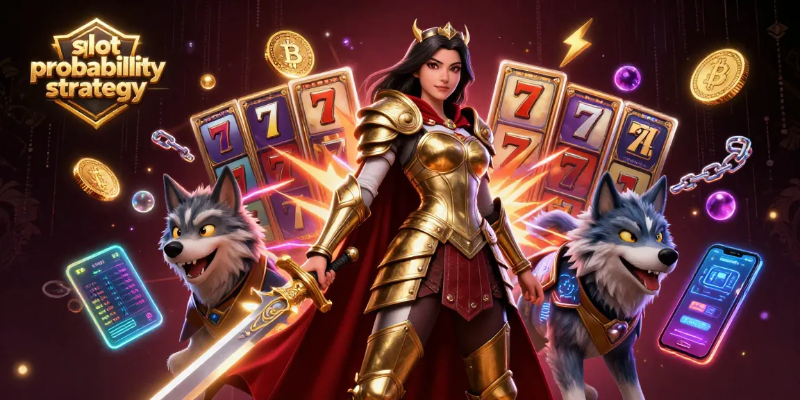 Engage with slot probability strategy in this vibrant 3D illustration of a warrior queen and fantasy elements.