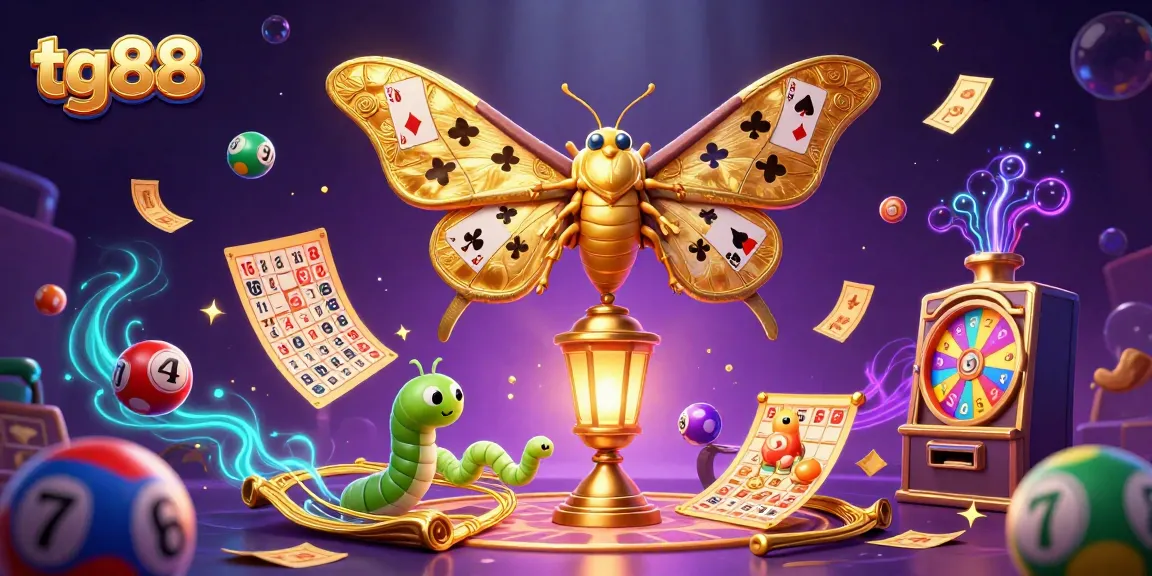 Engage with tg88's thrilling casino experience filled with lottery balls, bingo cards, and vibrant prizes.