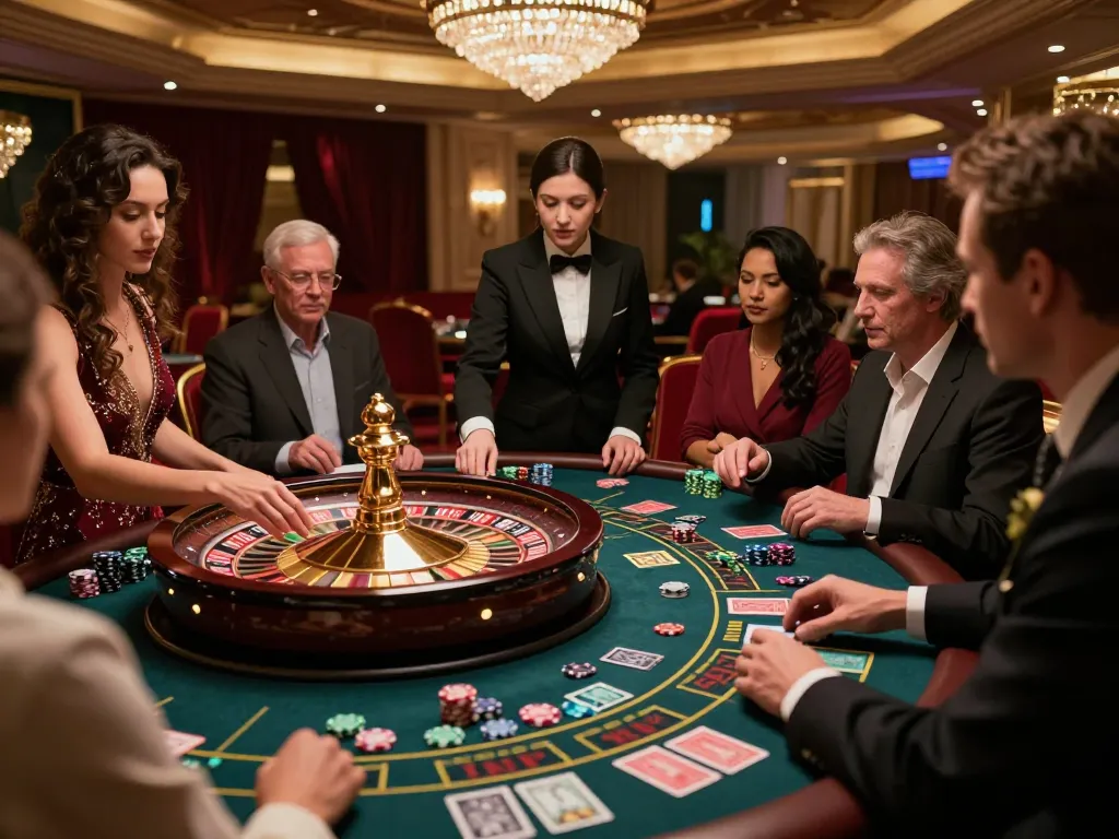 Experience intense gameplay at 388bet's roulette table as players bet on winning numbers.