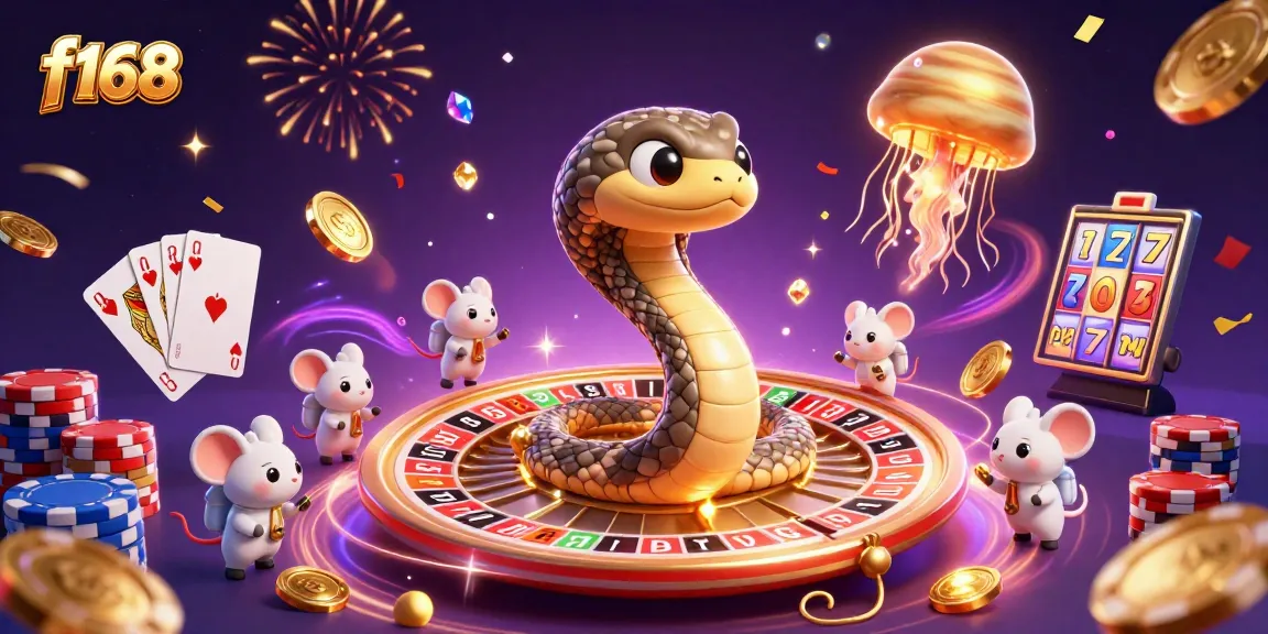Experience the thrill of f168 as astronaut mice place bets on a cosmic roulette wheel amidst golden coins.
