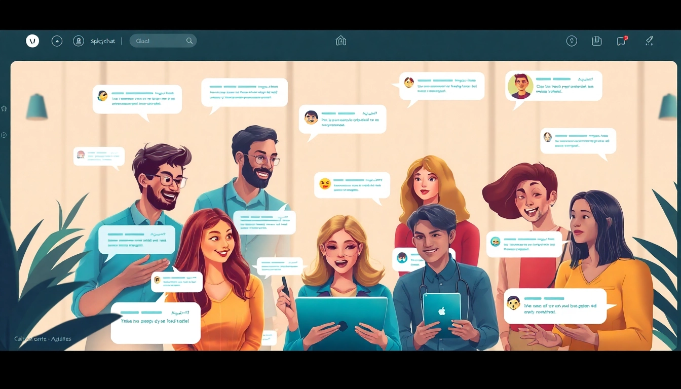 Engaging spicychat interface showcasing diverse characters and AI interactions.