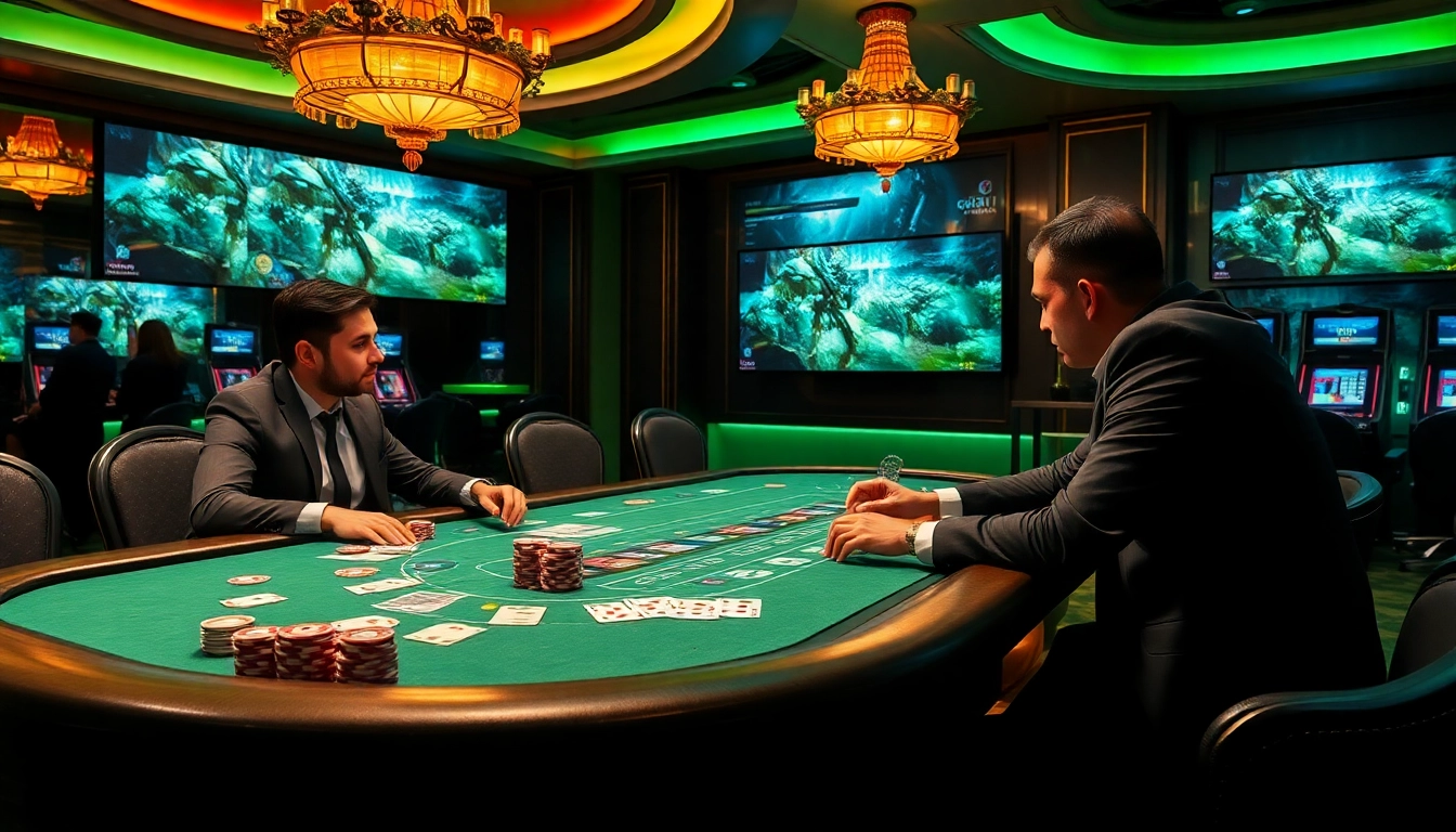Gambling enthusiasts enjoy E1 Sport CS GO betting at a luxurious casino table.