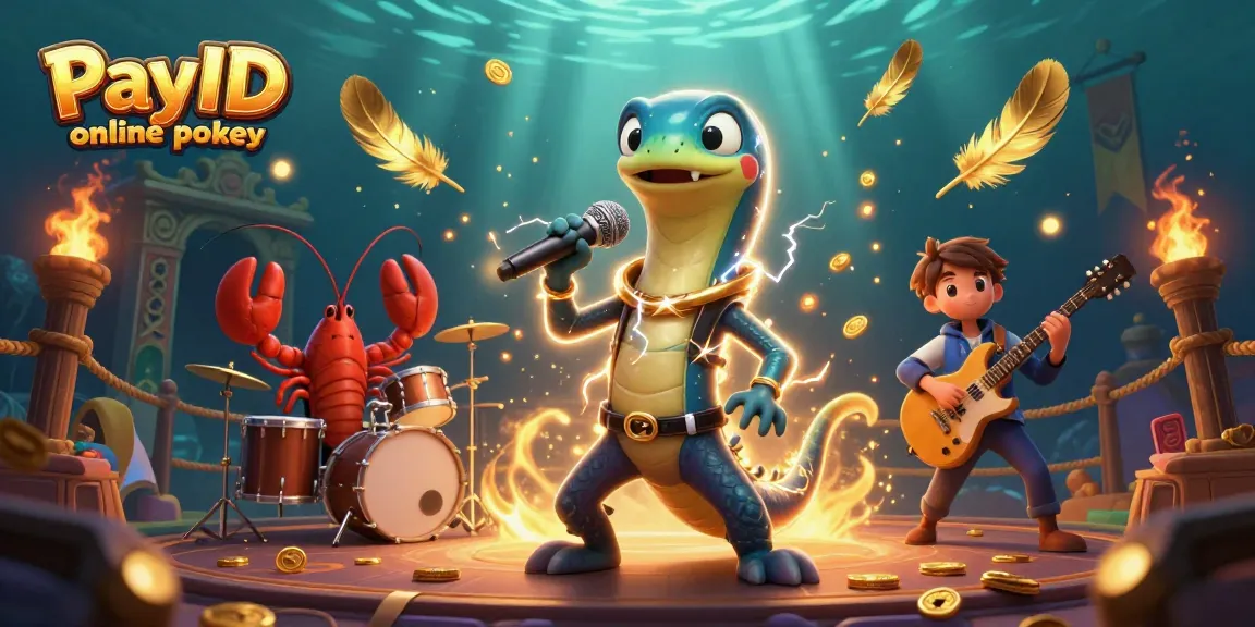 Experience thrilling PayID online pokies with vibrant characters in an underwater casino.