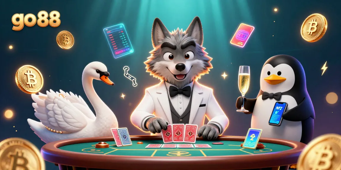 Engage with go 88 casino fun at a vibrant baccarat table featuring luxurious characters.