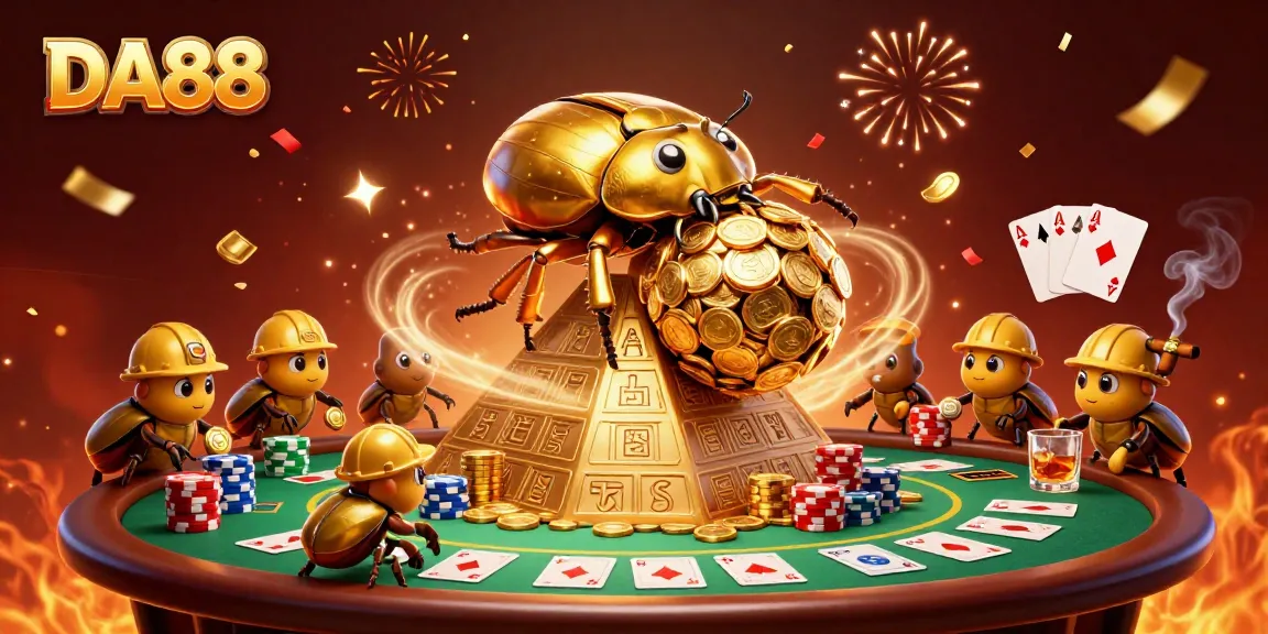 Experience the thrill of DA88 with a vibrant 3D illustration of a casino adventure.